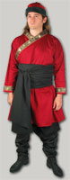 Custom-Made Mongolian Coat with Trim - Garb the World