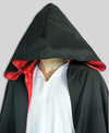 Black cloak lined in red satin - In stock Ready to Ship - Garb the World