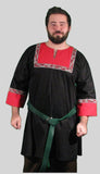 T-tunic Black and Red with Red Celtic Dog Trim - Garb the World
