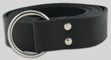 Long leather ring belt