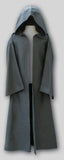Robe made from gray cotton twill fabric.