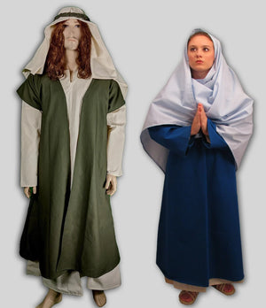 Joseph and Mary Biblical outfits with shoes. - Garb the World
